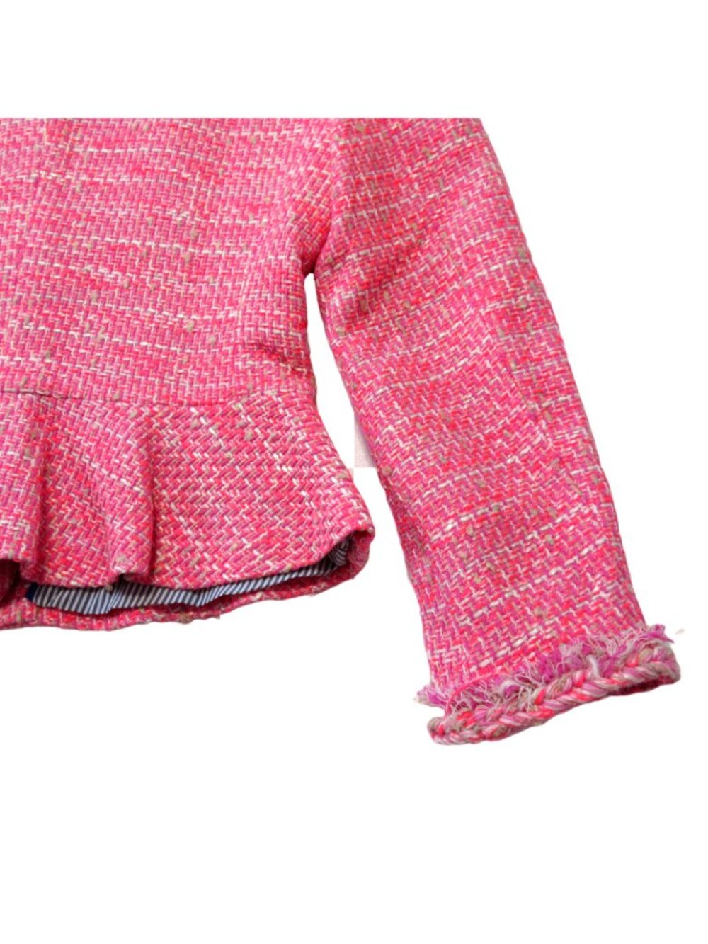 NWT J.Crew Peplum Lady Jacket in Neon Fuchsia Pink Tweed Blazer 2 - Picture 11 of 11